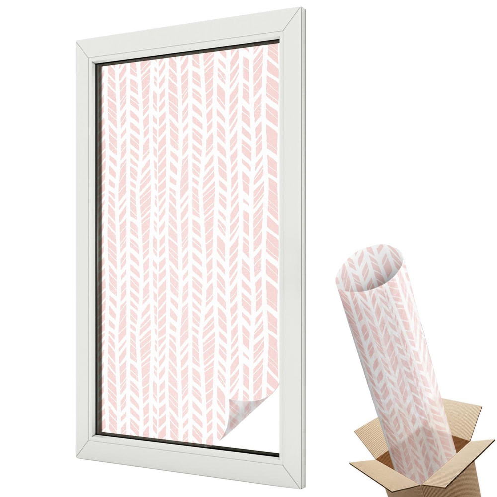 Dekoracyjna folia okienna Jodełka pastelowa