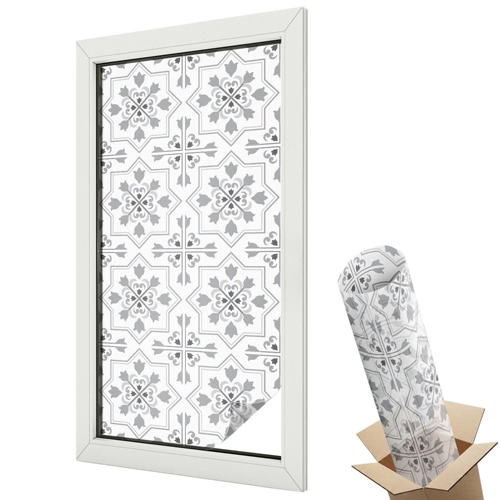 Witraż naklejka na okno Symetryczne ornamenty