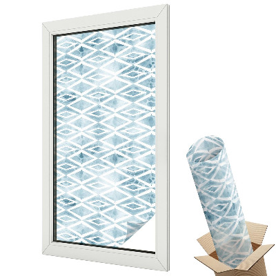 Dekoracyjna folia okienna Niebieskie romby