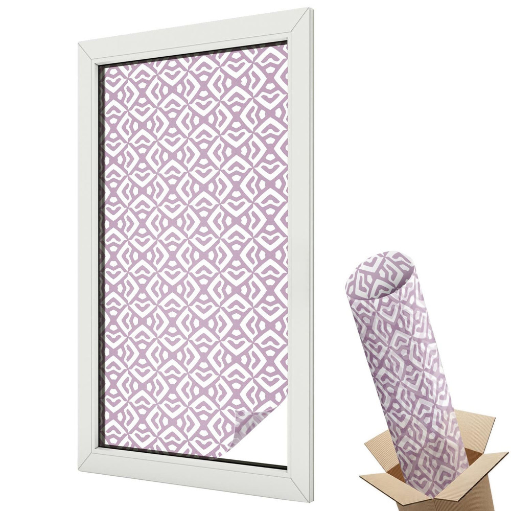 Witraż naklejka na okno Fioletowe kształty