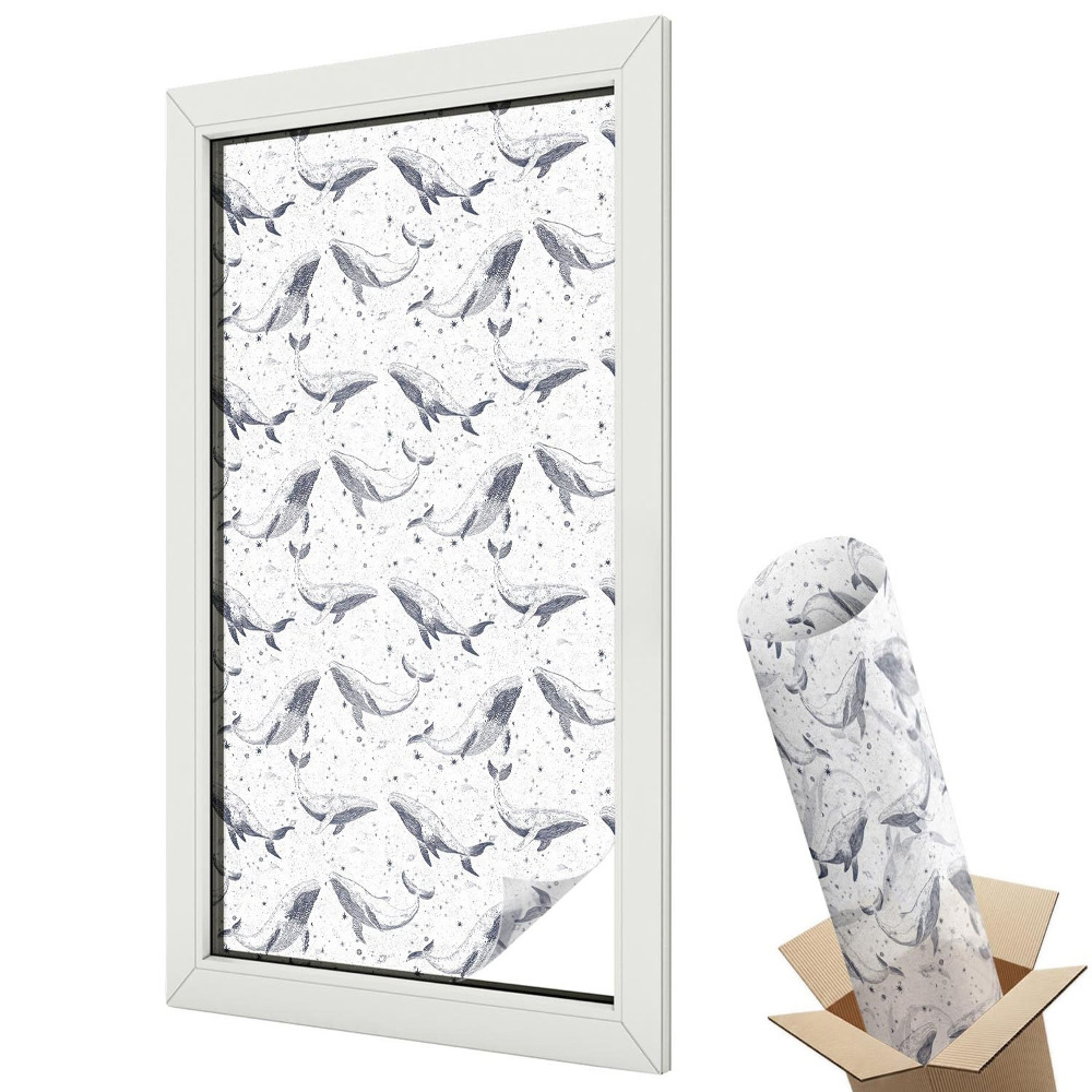 Witraż naklejka na okno Morskie stworzenia