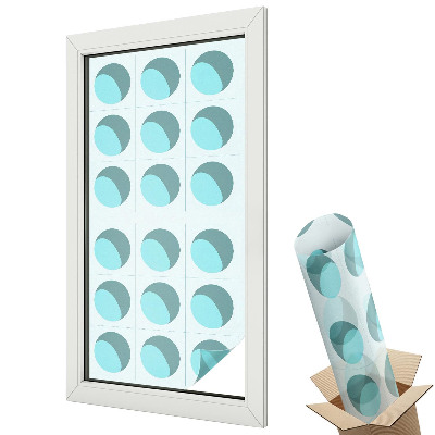 Witraż naklejka na okno Nowoczesne koła