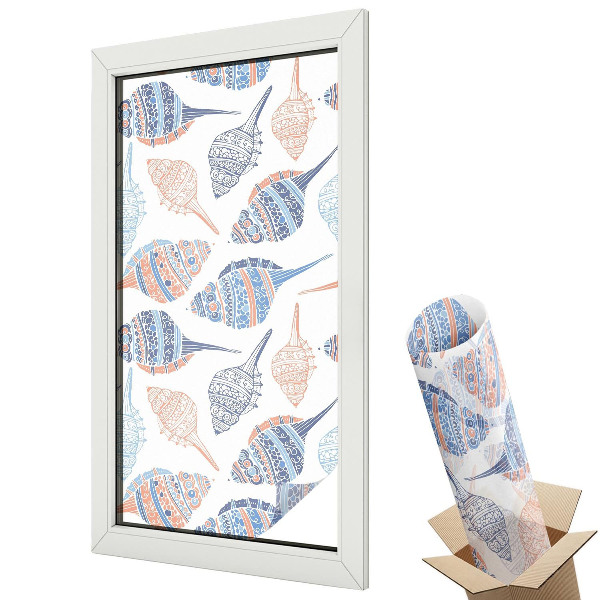 Witraż naklejka na okno Morskie muszle