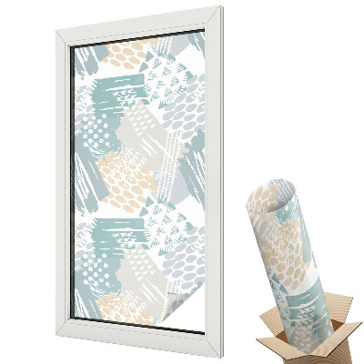 Mleczna folia na okno witraż Abstrakcyjna mozaika