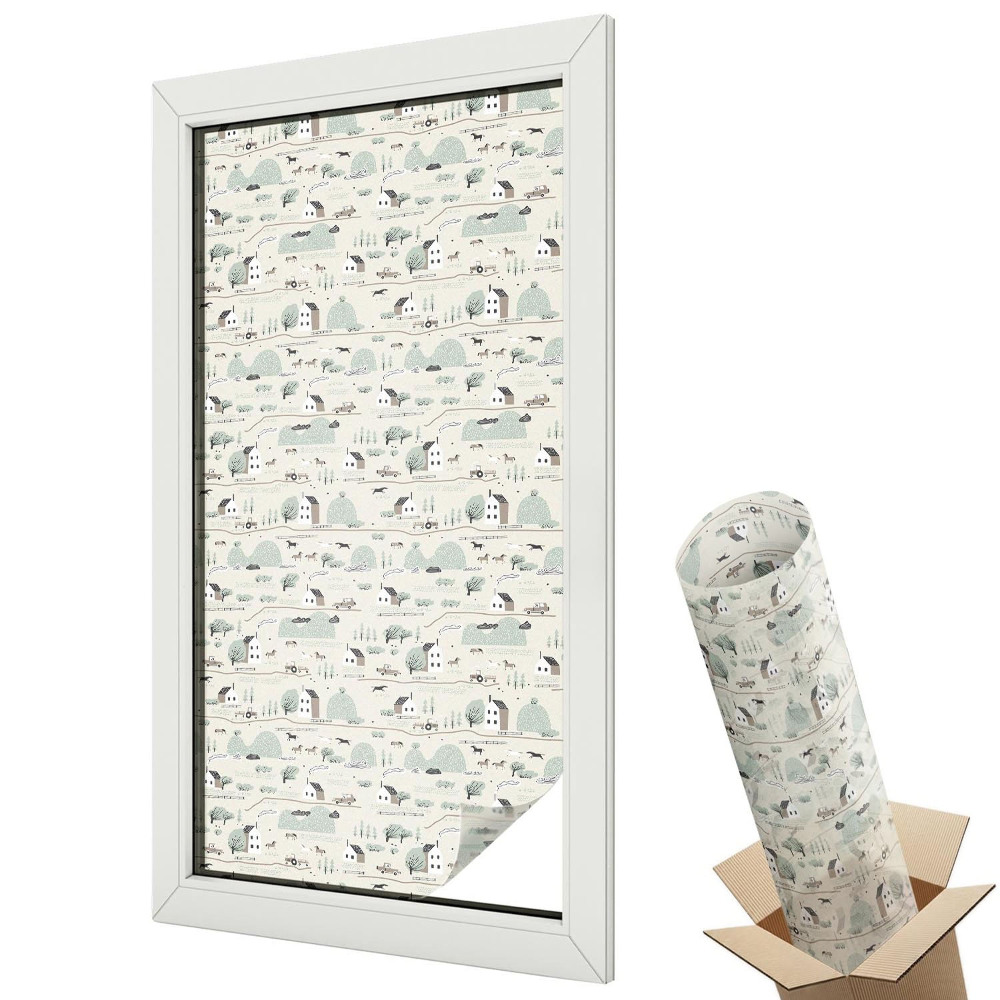 Dekoracyjna folia okienna Sielankowa wieś