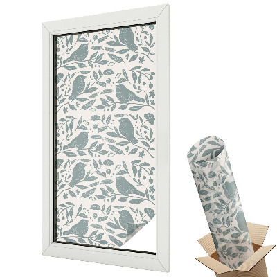 Witraż naklejka na okno Ptasi motyw