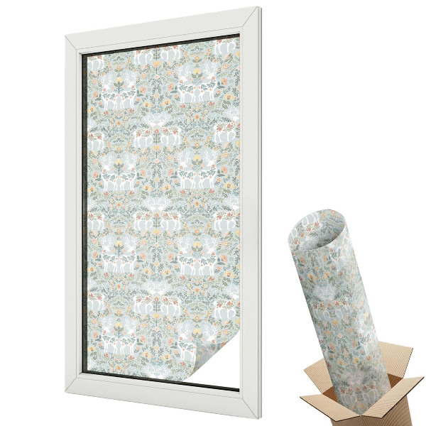 Dekoracyjna folia okienna Jelenie kwiaty