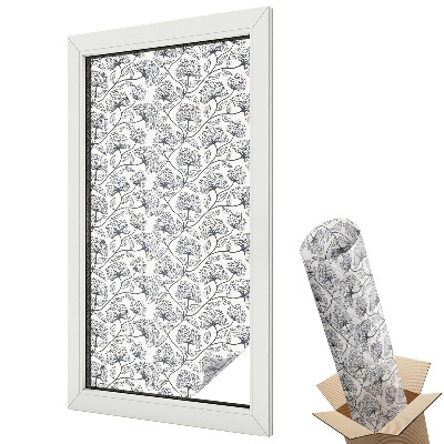 Witraż naklejka na okno Botaniczny motyw