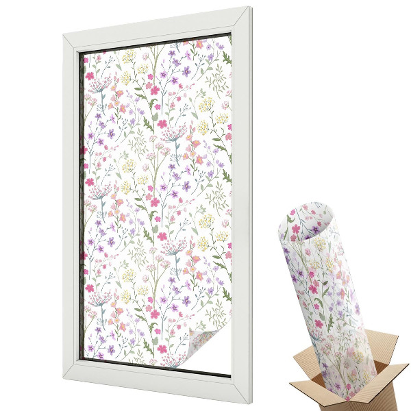 Dekoracyjna folia okienna Kwiecista łąka