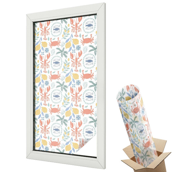 Witraż naklejka na okno Morskie motywy