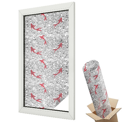 Mleczna folia na okno witraż Falujący wzór