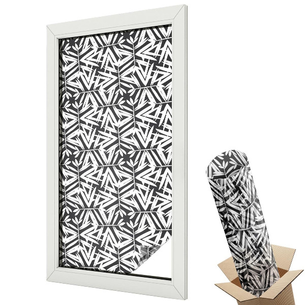 Mleczna folia na okno witraż Geometryczne liście