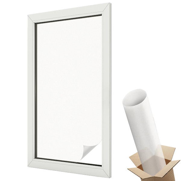 Witraż naklejka na okno Delikatna biel