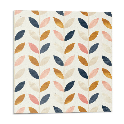 Kafelki samoprzylepne Wzór liści w rzędach