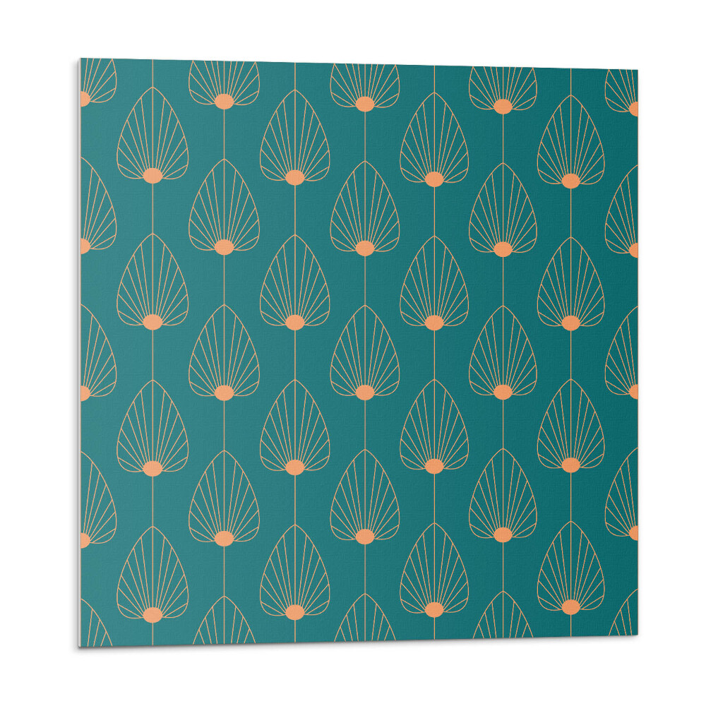 Samoprzylepne płytki Wzór liści z okręgami