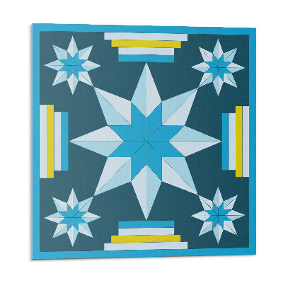 Kafelki samoprzylepne Geometryczne gwiazdy w układzie