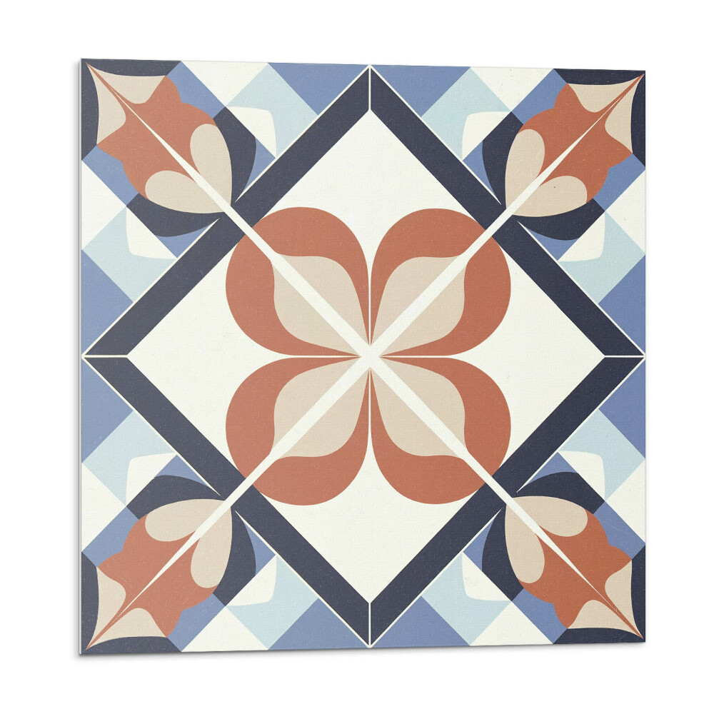 Kafelki samoprzylepne Symetryczny wzór kwiatowy