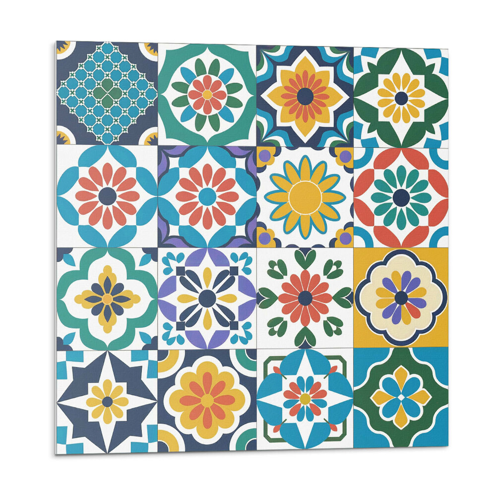 Płytki ścienne Wzory kwiatowe i geometryczne