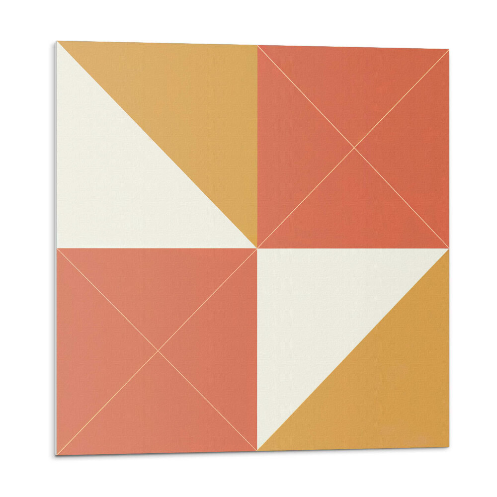 Samoprzylepne płytki Geometria w ciepłych tonach