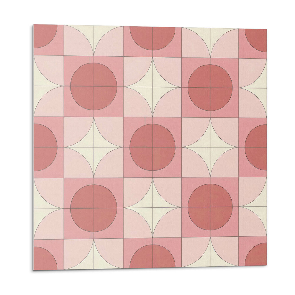 Płytki ścienne Wzór z okręgami i kwiatami