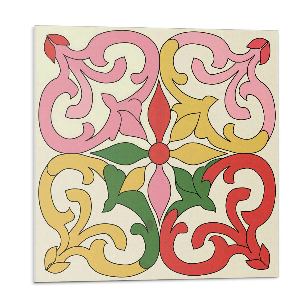 Płytki ścienne Wzór kwiatowy z ornamentami