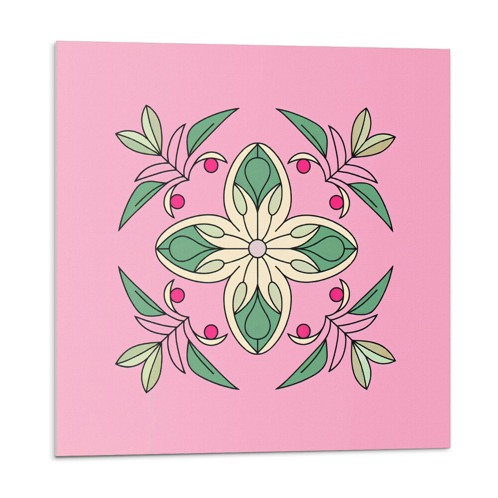 Samoprzylepne płytki Kwiatowy wzór z liśćmi