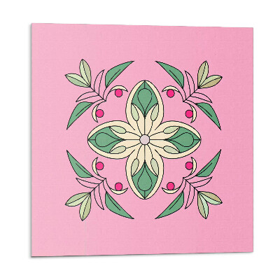 Samoprzylepne płytki Kwiatowy wzór z liśćmi