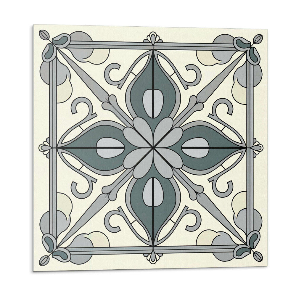 Samoprzylepne płytki Wzór kwiatowy z ornamentami