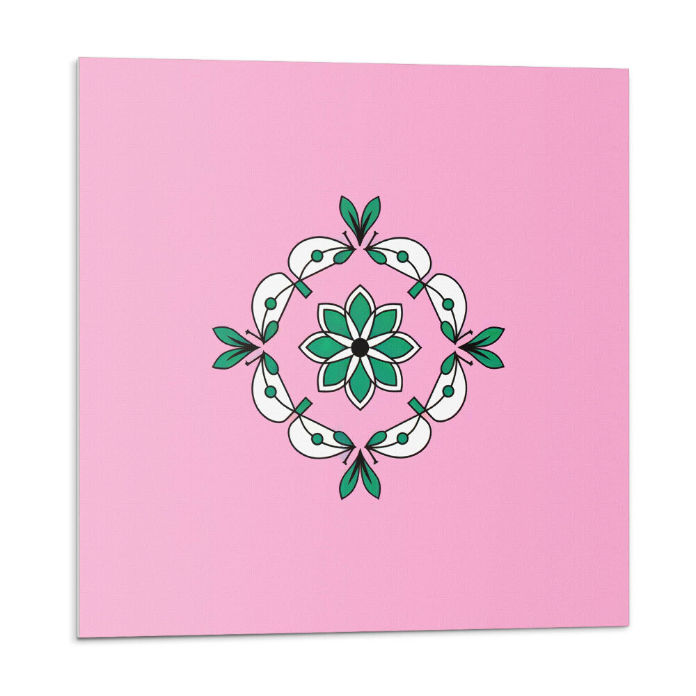 Samoprzylepne płytki Kwiatowy wzór z liśćmi