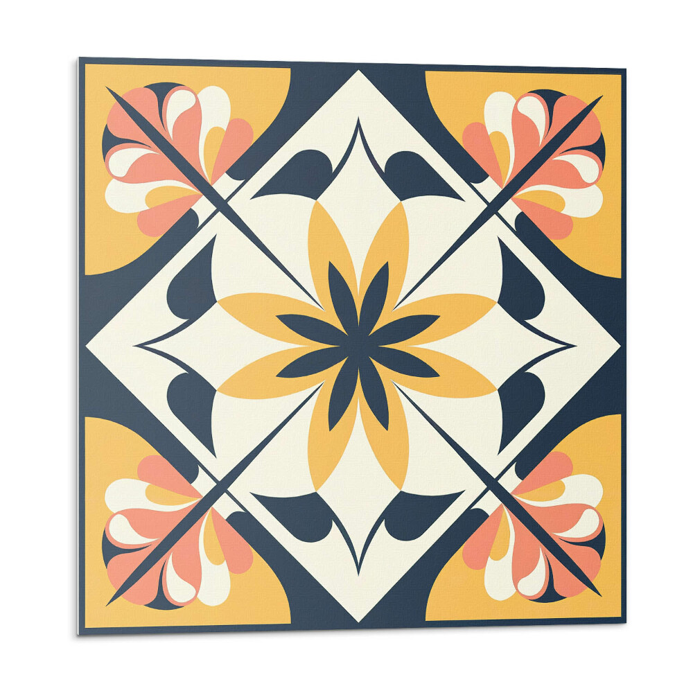 Kafelki samoprzylepne Kwiatowy wzór w rombie