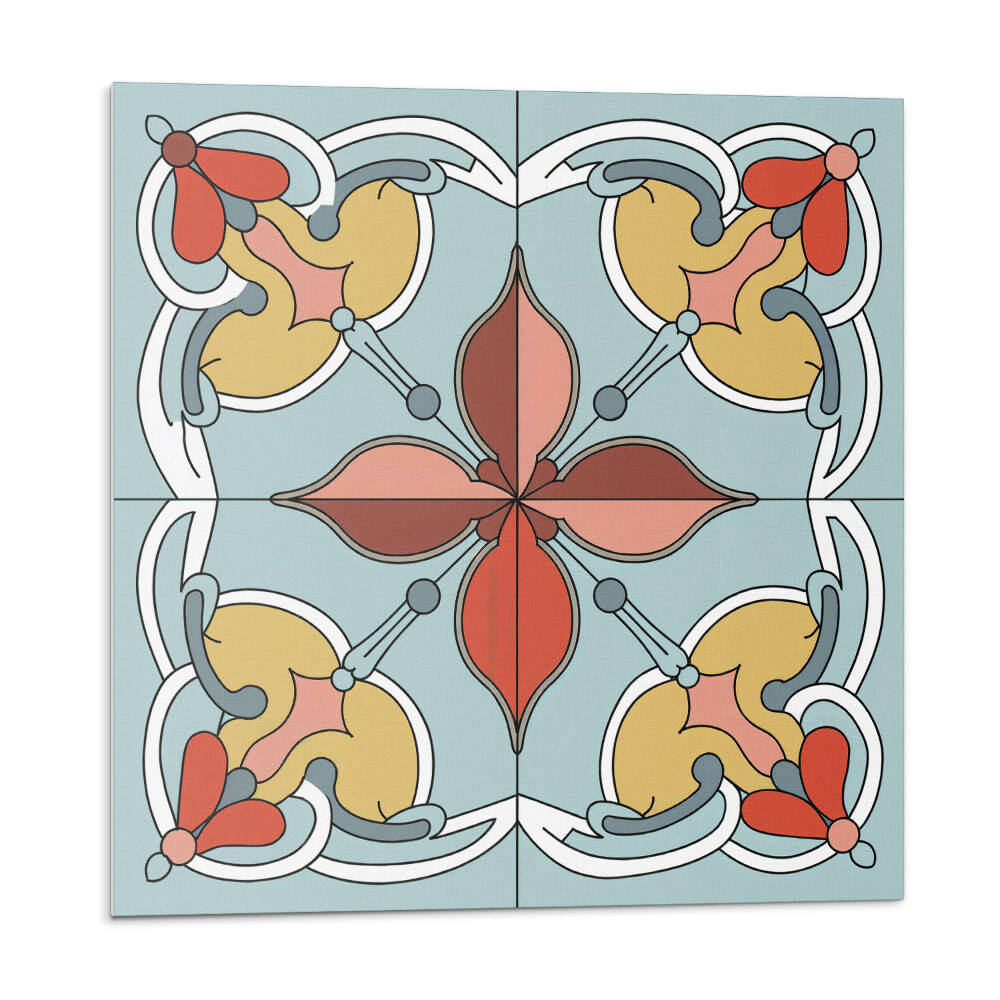 Samoprzylepne płytki Wzór kwiatowy z detalami