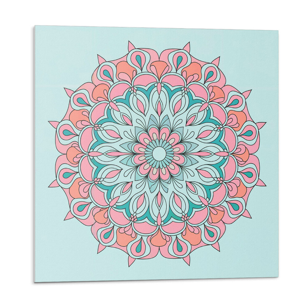 Kafelki samoprzylepne Wzór mandali z liśćmi