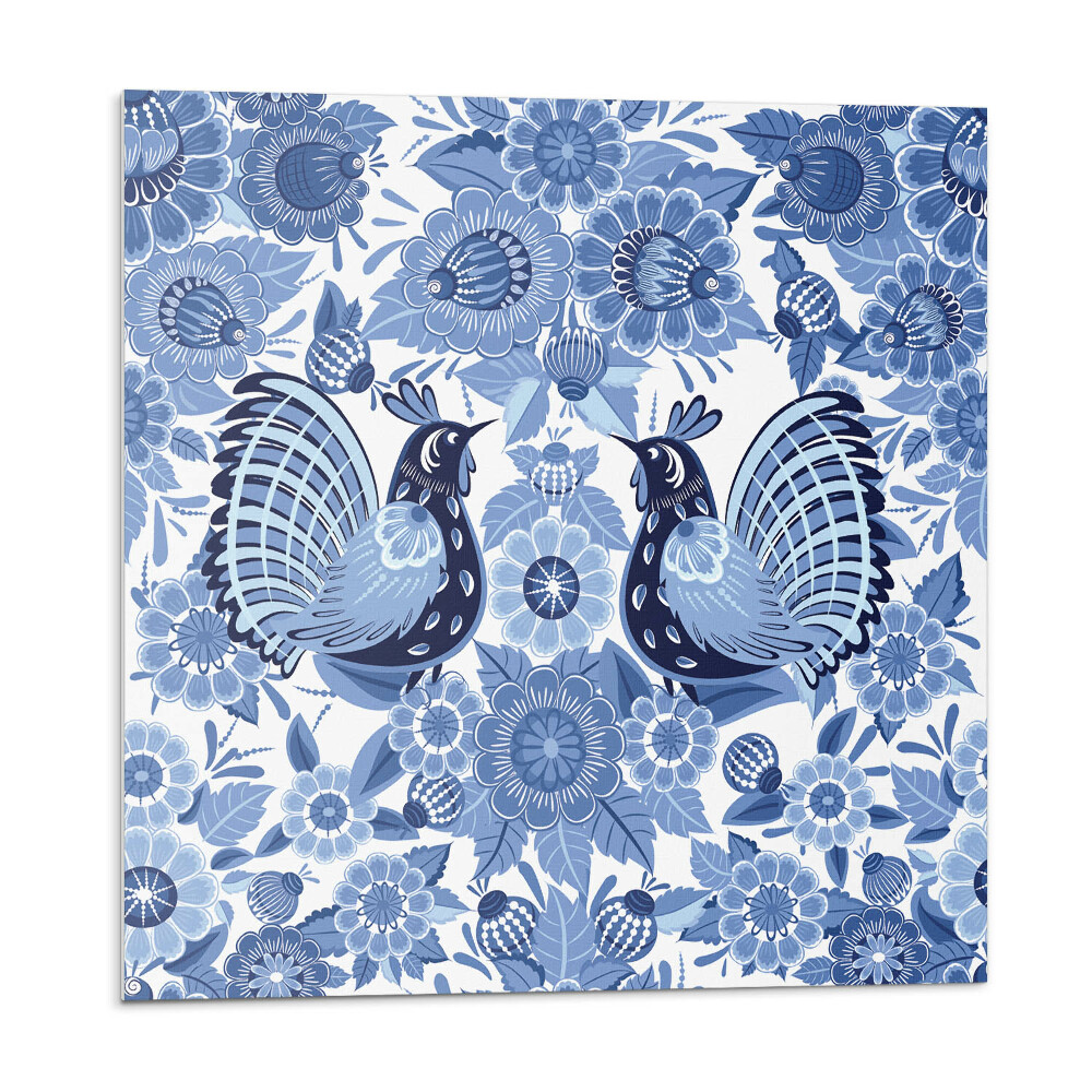 Kafelki samoprzylepne Wzór z ptakami i kwiatami