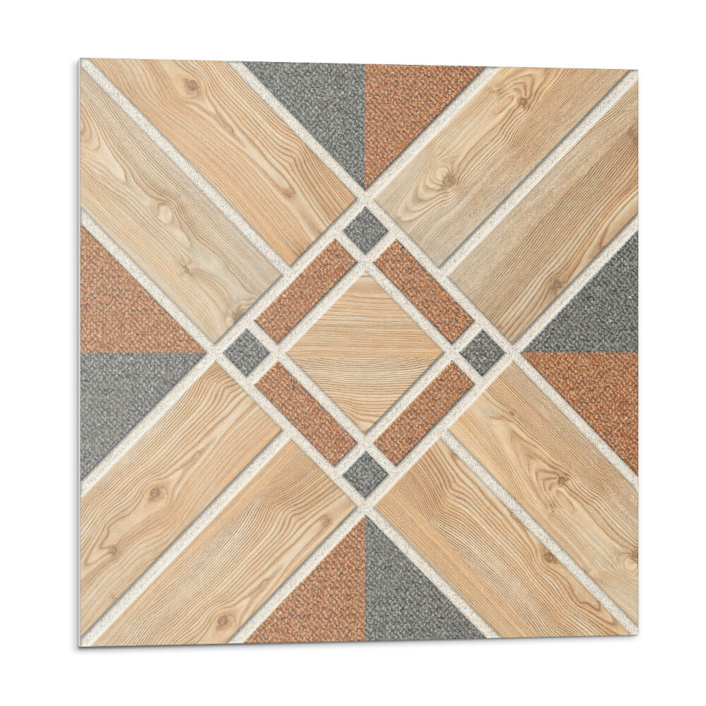Kafelki samoprzylepne Wzór geometryczny z drewnem