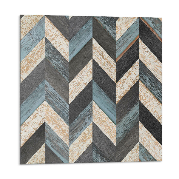 Kafelki samoprzylepne Wzór w zygzaki z drewnem