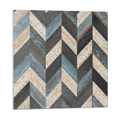 Kafelki samoprzylepne Wzór w zygzaki z drewnem