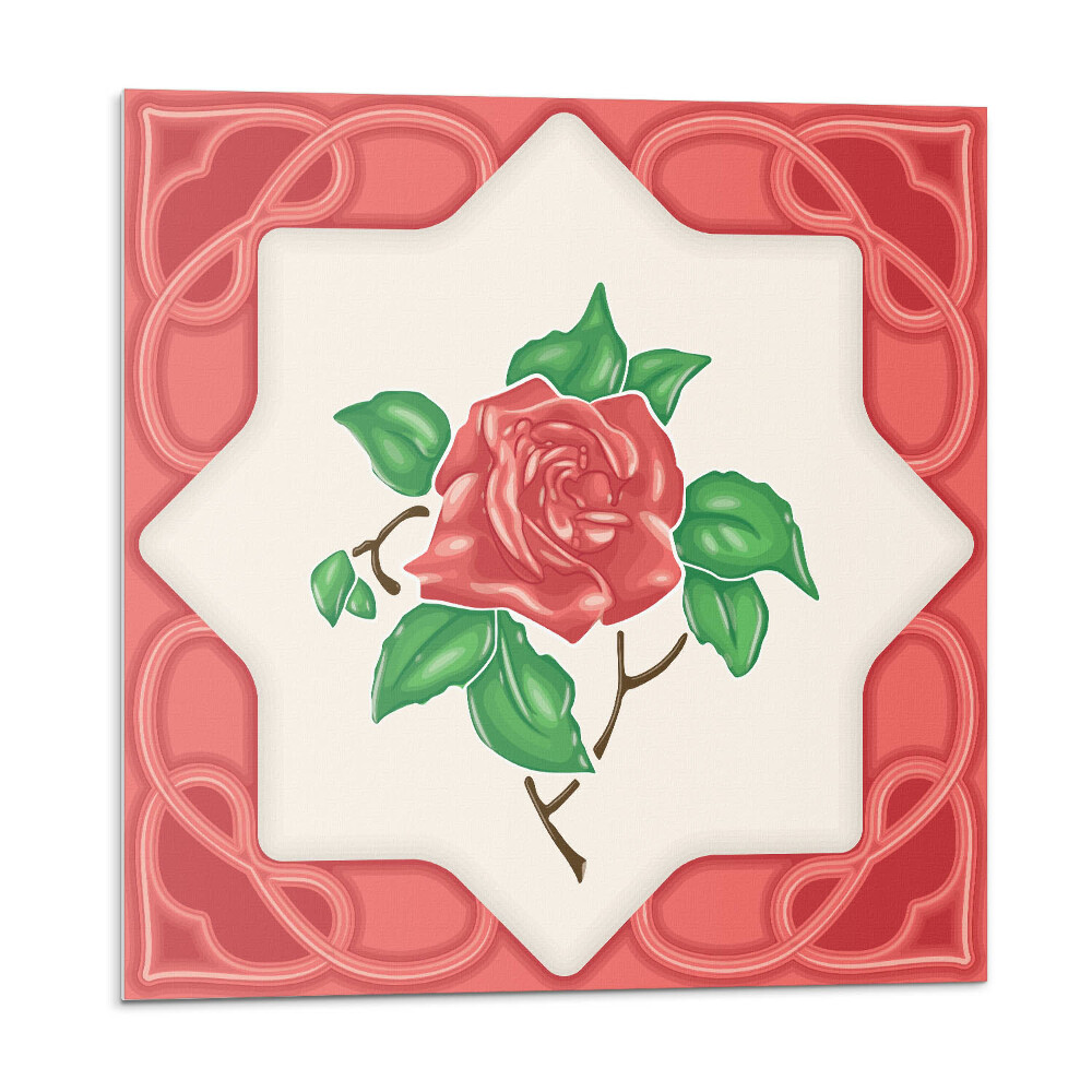 Kafelki samoprzylepne Kwiatowa kompozycja w ramie