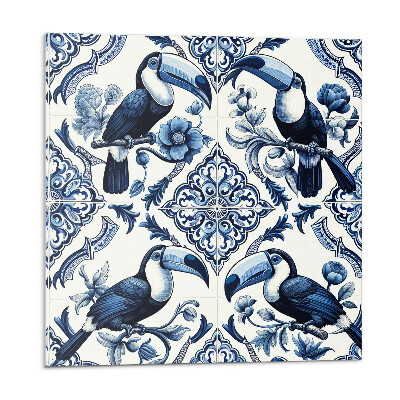 Samoprzylepne płytki Tukan na dekoracyjnych płytkach