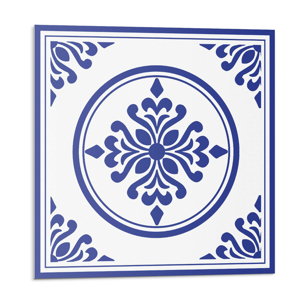 Płytki ścienne Wzór z okręgiem i kwiatami