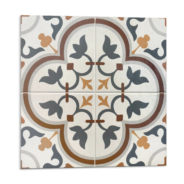 Płytki ścienne Wzór kwiatowy w kratkę