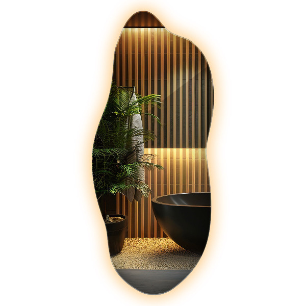 Ozdobne lustro asymetryczne led