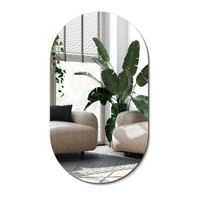 Lustro ścienne wiszące owal