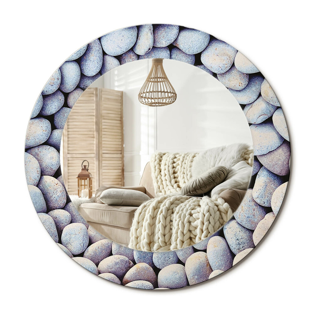 Lustro dekoracyjne okrągłe Kamienie morskie koło