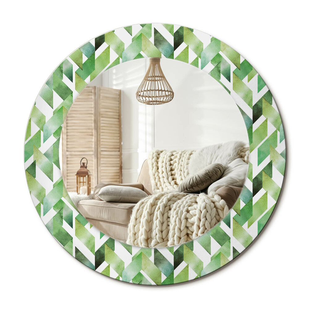 Lustro dekoracyjne okrągłe Jodełka