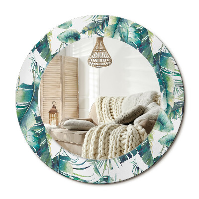 Lustro dekoracyjne okrągłe Liście