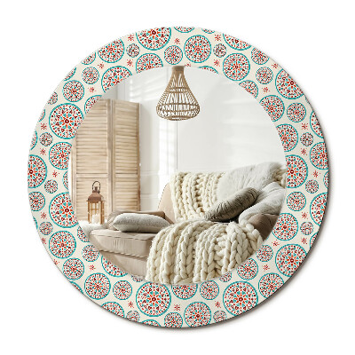 Lustro dekoracyjne okrągłe Wzór boho