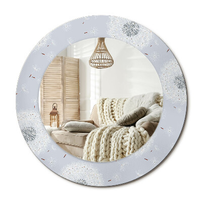 Lustro z nadrukiem okrągłe Dmuchawce