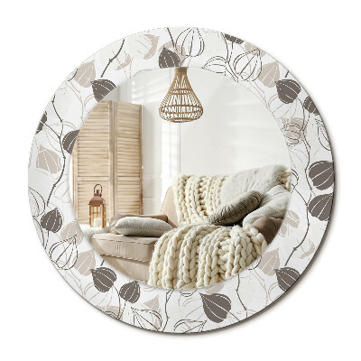 Lustro dekoracyjne okrągłe Abstrakcyjny kwiatowy