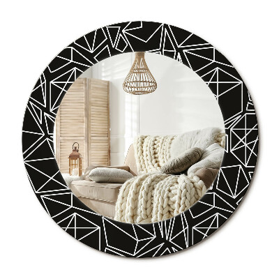 Lustro z nadrukiem okrągłe Geometryczny wzór