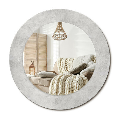 Lustro dekoracyjne okrągłe Betonowa tekstura